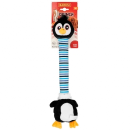 Іграшка для собак Barksi Crunch Body пінгвін із хрусткою шиєю та двома пищалками 40 см C10065B - 