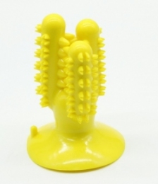 Cactus Игрушка для собак Кактус Дентал Желтый 11см - Игрушка для чистки зубов собак