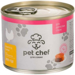 Pet chef консервы для собак с курицей - Влажный корм для собак