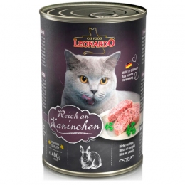 Леонардо Эксклюзив консервы для кошек мясо кролика 400г 756213 -  Влажный корм для котов - Leonardo     