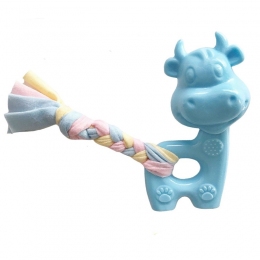 Іграшка-звірятко лита з елементами тканини 10 см SL115 - Гумові іграшки для собак