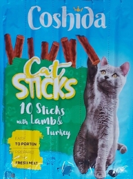 Coshida Палочки ягненок и индейка 10 шт по 5 гр - Вкусняшки и лакомства для котов