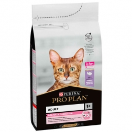 Pro Plan Delicate Digestion Adult Turkey Сухой корм для кошек с чувствительным пищеварением с индейкой -  Сухой корм Про План для котов  