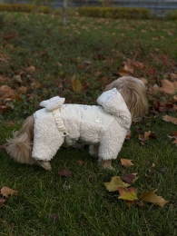 Комбинезон Элизабет овчина и плащевка на силиконе (девочка) -  Одежда для собак -   Материал: Овчина  