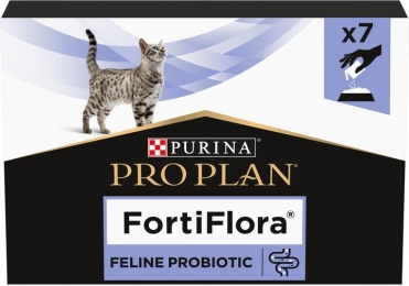 АКЦИЯ Purina Pro Plan FortiFlora пробиотик для взрослых кошек и котят для здорового пищеварения и укрепления иммунитета 7х1 г - 