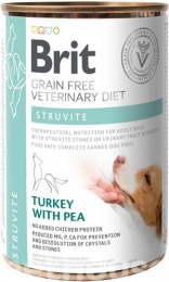 Brit VetDiets Dog Struvite индейка/горох при мочекаменных болезнях 400г -  Консервы для собак Brit   