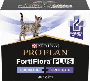Purina Pro Plan FortiFlora Plus Пробіотик з пребіотиком для дорослих котів та кошенят для підтримки нормальної міклофлори кишечника 30 x 1.5 г -  Ветпрепарати для кішок - Pro Plan     