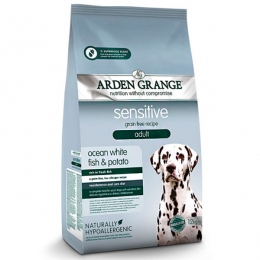 Arden Grange Sensitive Adult Fresh White Fish & Potato Беззерновой корм для собак с белой рыбой и картофелем -  Корм для собак 10 кг - Arden Grange   