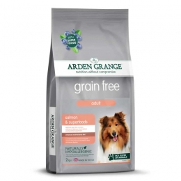 Arden Grange Grain Free Adult Salmon Superfoods с лососем сухой корм для взрослых собак 2 кг -  Сухой корм для собак -   Класс: Беззерновой  