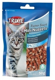 Trainer Snack Mini Nuggets кусочки с тунцом, курицой и мятой Trixie 42741 -  Лакомства для кошек -   Вкус: Рыба  