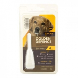 Голден дефенс капли для собак 1 пипетка против глистов и паразитов -  Средства от блох и клещей для собак Palladium     