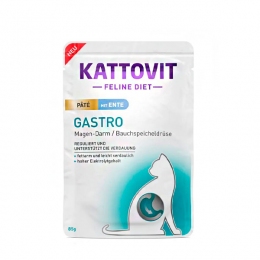 Kattovit Diet Gastro Вологий корм для кішок паштет з качкою, 85 г -  Вологий корм для котів - Інші     