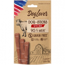 Ласощі DogLover для собак з яловичиною 3 шт -  Ласощі для собак -   Інгредієнт Яловичина  