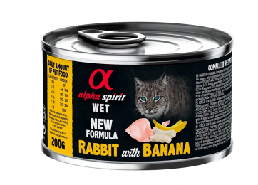 Вологий корм Alpha Spirit Rabbit with Banana Complete для дорослих котів, з кроликом та бананом, 200 г - Similar products