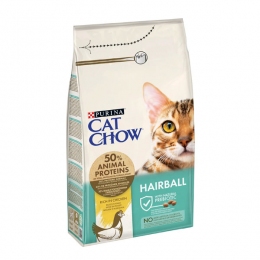 Cat Chow Hairball Control сухой корм для кошек против образования шерстяных комком в пищеварительном тракте с курицей - 