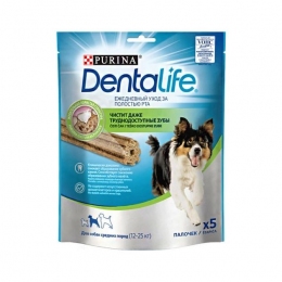 Лакомство Purina Pro Plan DentaLife Small Палочки для здоровья зубов у собак средних пород -  Лакомства для собак -   Показания: Чистка зубов  