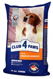 Акция Club 4 paws (Клуб 4 лапы) Medium Bread Duck для собак средних пород с уткой 14кг -  Клуб 4 Лапы корм для собак 
