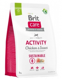 Brit Care Dog Sustainable Activity Сухой корм для собак с повышенной активностью с курицей и насекомыми 3 кг - Корм для собак супер премиум класса