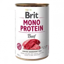 Brit Mono Protein Beef влажный корм для собак с говядиной 400г -  Влажный корм для собак -   Размер: Все породы  