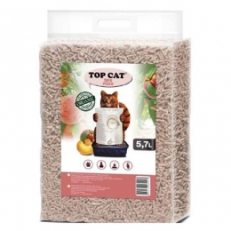 Top Cat Tofu соевый наполнитель с ароматом персика 5,7 л - Наполнитель для кошачьего туалета