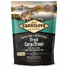 Carnilove Fresh Carp Trout for Adult dogs Сухой корм для взрослых собак всех пород  с карпом и форелью 1,5 кг -  Сухой корм для собак -   Ингредиент: Форель  