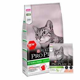 Pro Plan корм для кастрированных котов с лососем и рисом 1,5кг + 2 пауча 85г 7362 -  Консервы Pro Plan для кошек 
