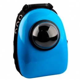 Рюкзак-переноска иллюминатор пластик 44х33х22 см синий -  Сумки и переноски для кошек -   Материал: Пластик  