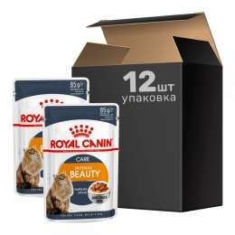 9 + 3 шт Royal Canin fhn wet intense beauty консервы для кошек 85г 11493 акция -  Роял Канин консервы для кошек 