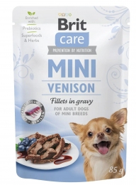 Brit Care Mini pouch Вологий корм для собак мініатюрних порід філе дичини в соусі, 85 г -  Brit консерви для собак 