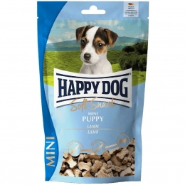 Лакомство Happy Dog Soft Snack Mini Puppy для щенков со вкусом ягнятины и риса, 100 г - Лакомства для собак