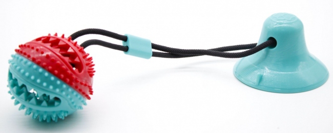 М’яч 8см на присоску, шнур 38см, бірюзово-червоний, 112-6/SL814 - Similar products