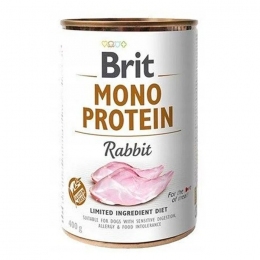 Brit Mono Protein Rabbit вологий корм для собак з кроликом 400г -  Brit консерви для собак 