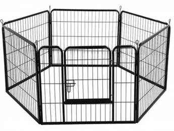 Манеж для собак з плоским покриттям 80х80х8 см 6 секцій - Вольєри, манежі та клітки для собак