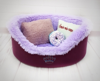 Бристоль лежак для животных 40х50 см Purple Amore mio Cane - Лежанки и домики для котов и кошек