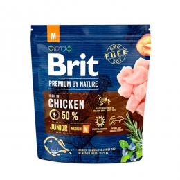 Brit Premium Dog Junior M Сухий корм для цуценят середніх порід з куркою -  Корм Brit Premium для собак 