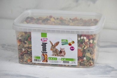 Lolo pets Корм для хом'яків і кроликів овоче-Фруктовий мікс 1,6 кг 71063 - Корм для гризунів