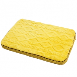 Топер матрац меблева тканина+велсофт жовтий -  Будиночки і лежанки для собак -   Тип Прямокутний  