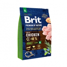 Brit Premium Dog Adult XL для взрослых собак гигантских пород -  Сухой корм для собак -   Ингредиент: Курица  