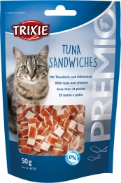 Tuna Sandwiches сендвічі з тунцем і куркою для котів Trixie 42731 -  Ласощі для кішок -   Смак Риба  
