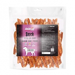 Ласощі для собак AnimAll Snack лососеві стіки з тріскою, 500 г - 