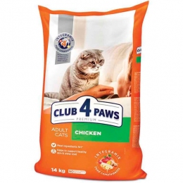 Club 4 Paws (Клуб 4 лапи) Premium Adult Cat Chicken Сухий корм для котів з куркою -  Сухий корм для кішок -    