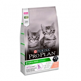 PRO PLAN Sterilised Kitten сухой корм для стерилизованных котят с лососем - Товары для котят