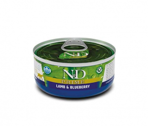 Влажный корм Farmina N&D Grain Free Prime Lamb Adult для кошек, с ягненком и черникой, 70 г -  Влажный корм для котов - Farmina   