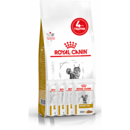 АКЦИЯ Royal Canin Urinary S/O диета при мочекаменной болезни для кошек 1,5 кг + 4 паучи -  Сухой корм для кошек -   Класс: Супер-Премиум  