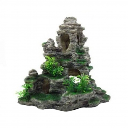 Скеля сіра 27×14×25 см -  Скелі і гроти для акваріума 