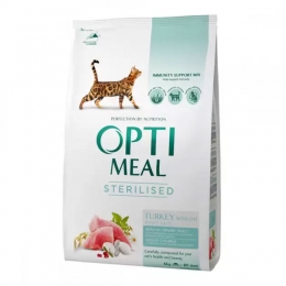 Optimeal ЗИ корм для стерилизованных кошек индейка и овес 1,5кг 364713 -  Сухой корм для кошек -   Ингредиент: Индейка  