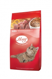 МЯУ сухой корм для котов с индейкой и садовой травой -  Сухой корм для кошек -   Класс: Эконом  