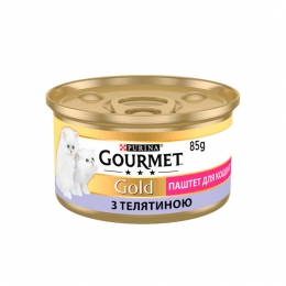 Gourmet Gold паштет для котят с телятиной, 85 г -  Корм для выведения шерсти Gourmet Gold   