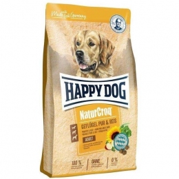 Happy Dog Naturcroq Geflugel & Reis Сухий корм для дорослих собак з рисом і птицею - Корм для собак супер преміум класу