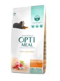 АКЦИЯ-25% Optimeal Сухой корм для щенков больших пород со вкусом индейки 12 кг -  Корм для собак Optimeal (Оптимил) 